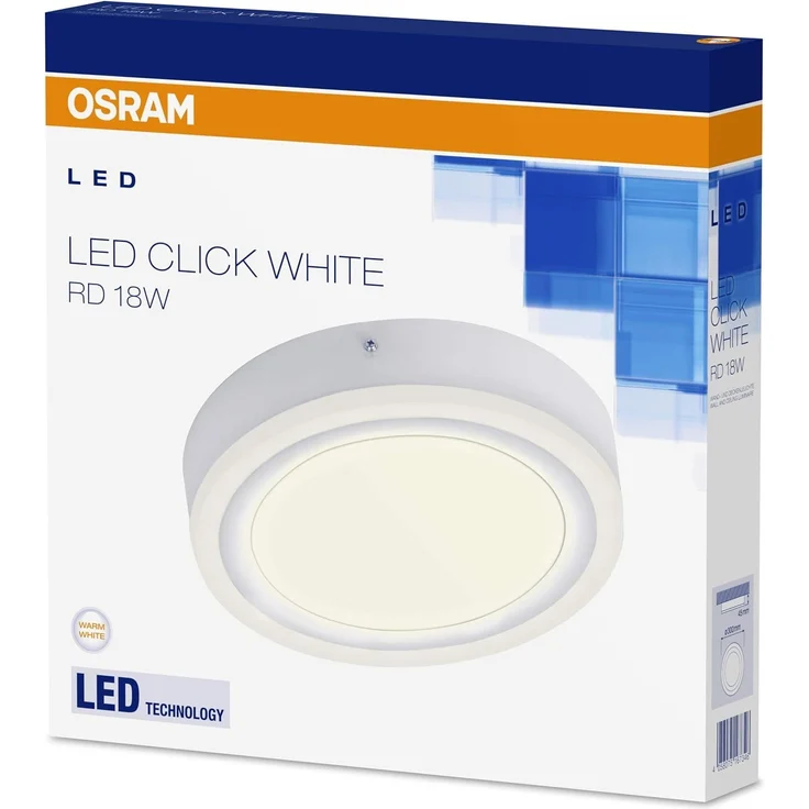 Osram LED Wand- und Deckenleuchte, Leuchte für Innenanwendungen, Warmweiß, Bereiche einzeln steuerbar per Wandschalter, Erinnerungsfunktion, LED Click Round Round – Bild 4