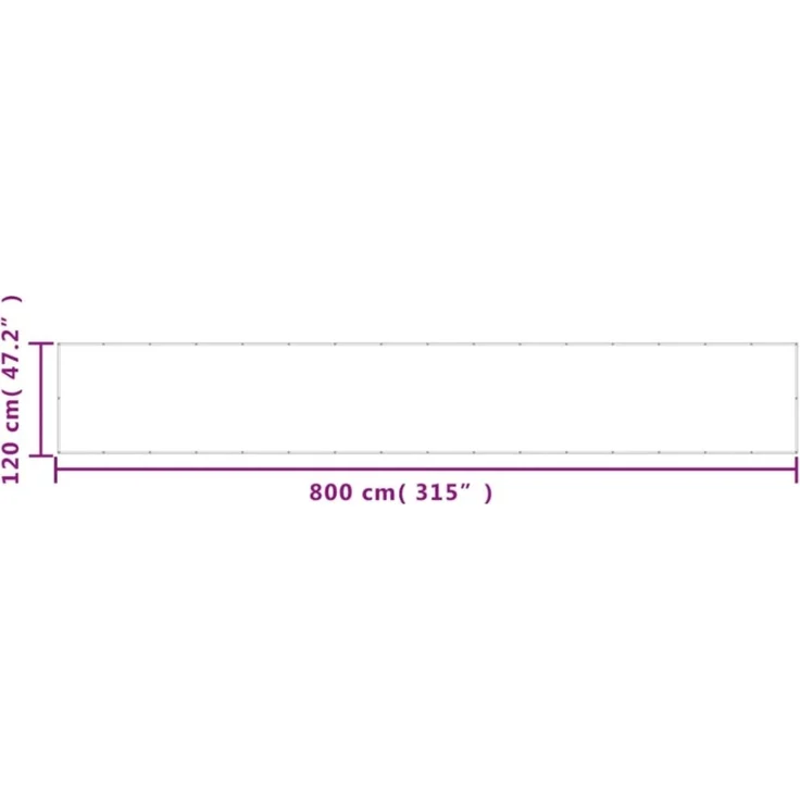 vidaXL Balkon-Sichtschutz Sandfarben 120x800 cm 100% Polyester-Oxford 4000040 – Bild 5