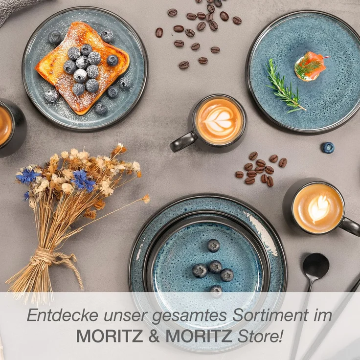 Moritz & Moritz SOLID Kaffeebecher 6er - Schwarz/Blau – Bild 7