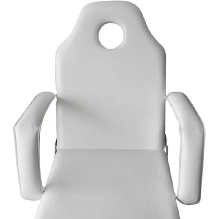 Kosmetikstuhl Tragbar Kunstleder 185×78×76 cm Weiß – Bild 3