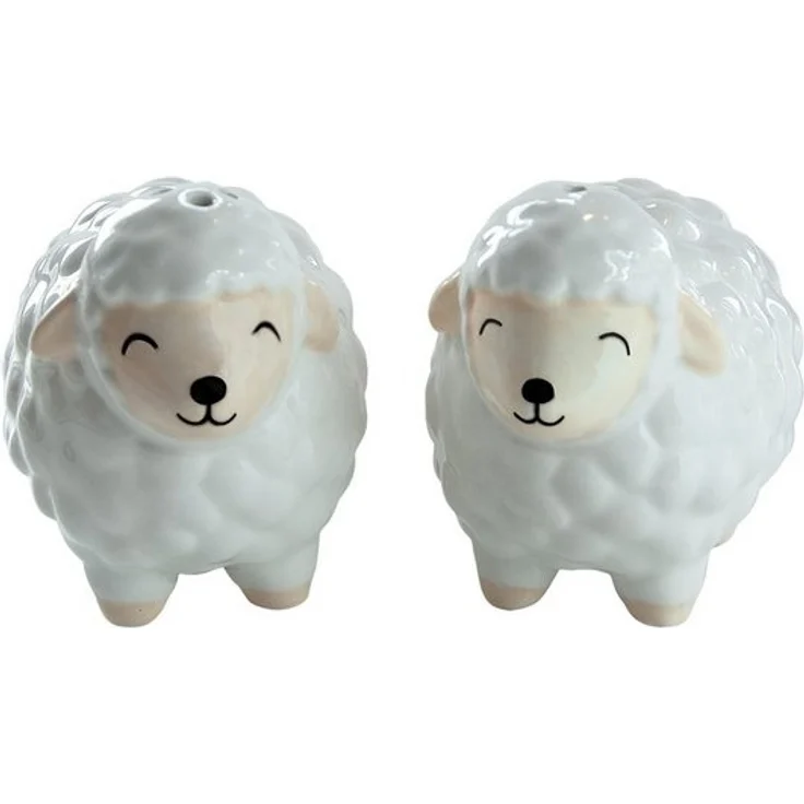 Sass & Belle Salz- / Pfefferstreuer Schaf, (Set, 2-tlg), Dolomit, Lamm, weiß-beige – Bild 2