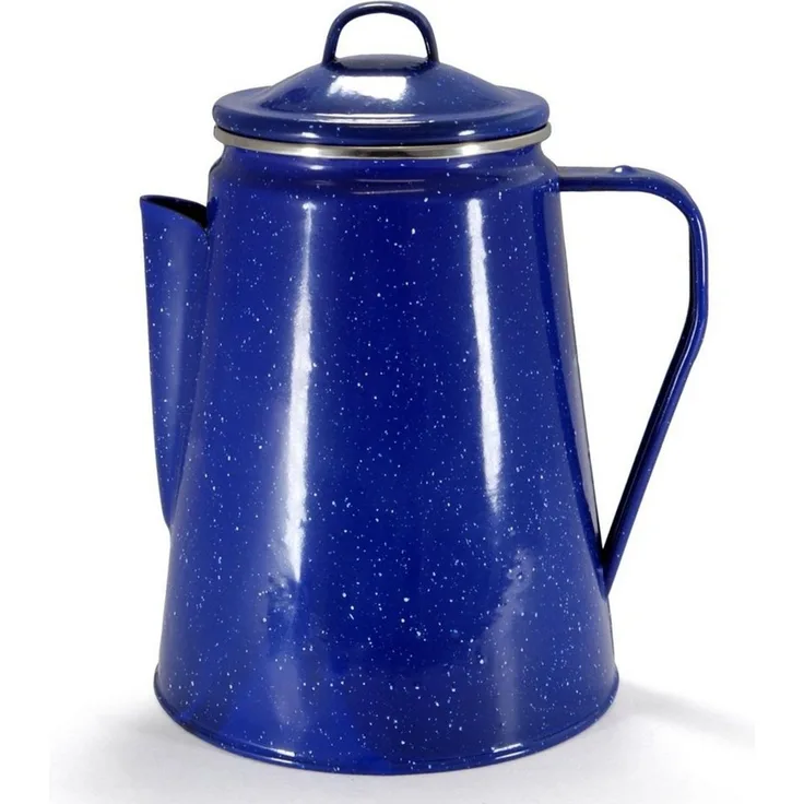 Origin Outdoors Emaille Kaffeekanne, 1, 8 L, blau