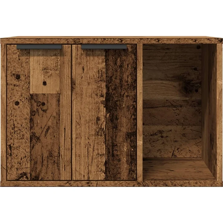 vidaXL Katzenklo Altholz-Optik 60x40x40 cm Holzwerkstoff 857731 – Bild 5