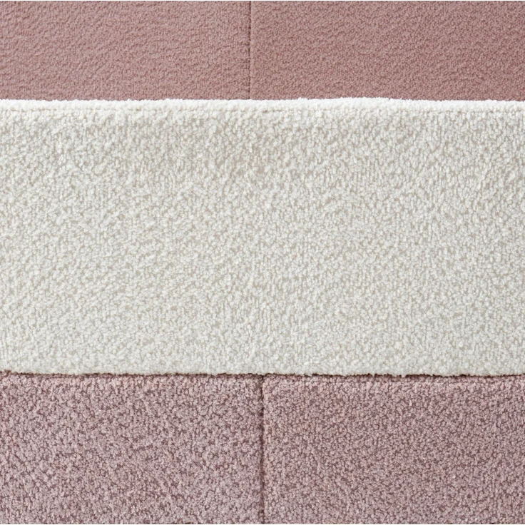 CHICFURN Polsterbett aus Samt in Rosa 140x190 cm mit abnehmbaren Sicherheitsgittern und Stofftasche – Bild 9