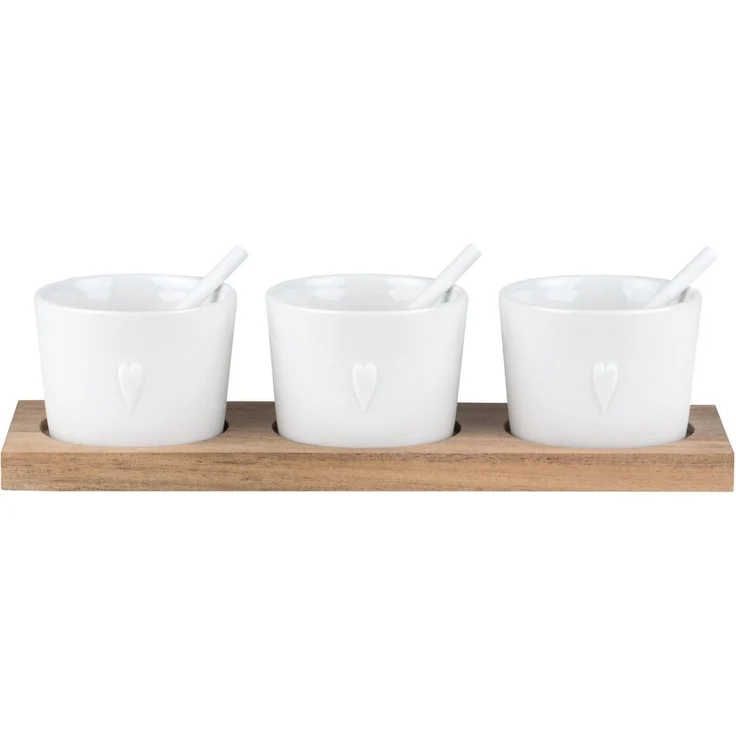 Räder Servierschale Räder Schalen 3er-Set Guten Appetit Dreierlei Herz auf Brett – Bild 1