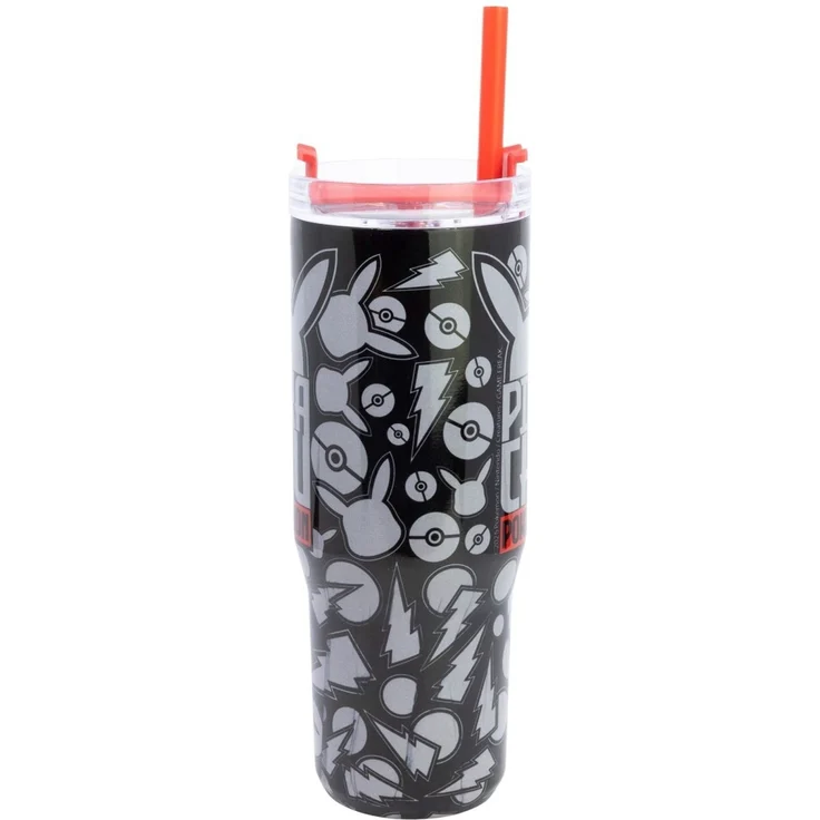 Pokémon XL Cool Mug 920 ml Edelstahl Thermobecher mit Strohhalm – Bild 3