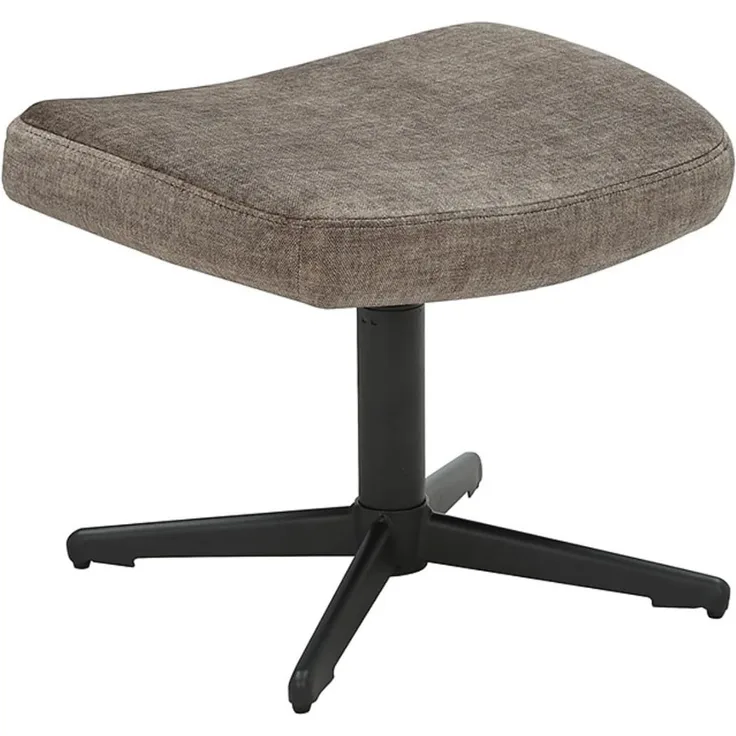 riess-ambiente Fußhocker VOGUE 45cm taupe / schwarz - Samt, drehbar, Metallbeine, Modern (Einzelartikel, 1 St), Fußhocker im Industrial Design - ideal für Wohn- und Arbeitsbereiche