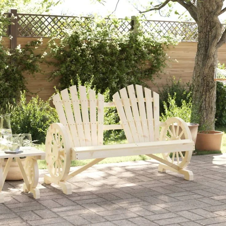 vidaXL Adirondack-Gartenstuhl 2-Sitzer Massivholz Tanne 365095 – Bild 5