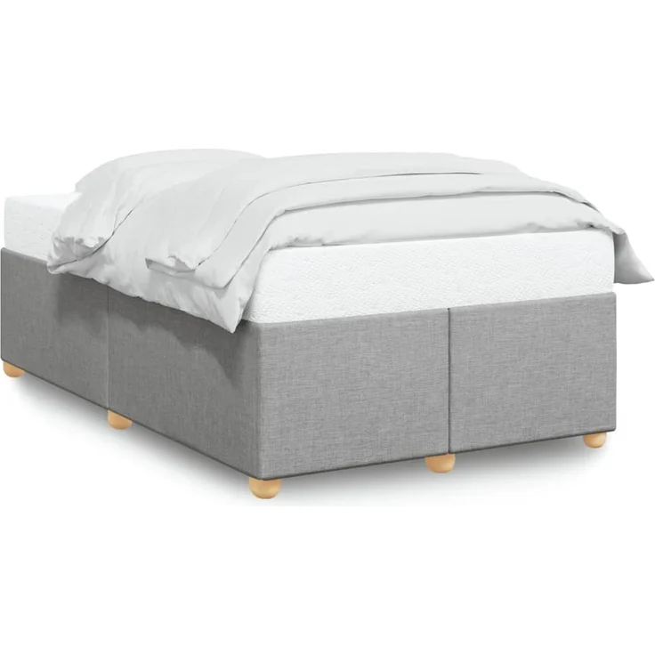 vidaXL Bettgestell ohne Matratze Hellgrau 120x190 cm Stoff 3284715 – Bild 1
