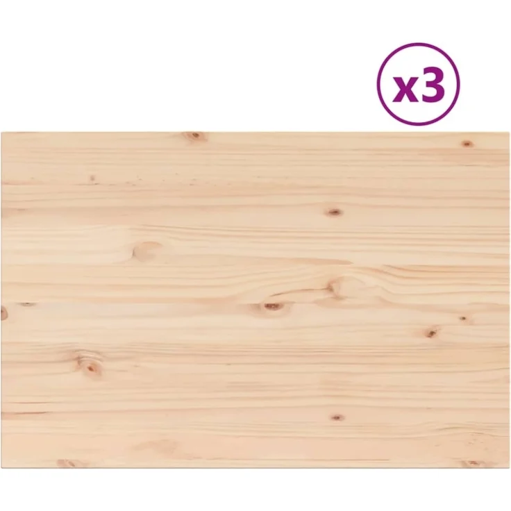vidaXL Tischplatten 3 Stk. 80x53x1,7 cm Rechteckig Massivholz Kiefer 847420 – Bild 10