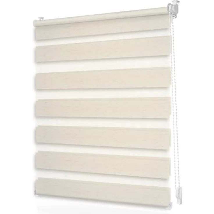 Doppelrollo Duo-Rollo Klemmfix, ohne Bohren, blickdicht, LICHTBLICK ORIGINAL, Lichtschutz, ohne Bohren, freihängend, Klemmfix, einfache Montage des Rollos – Bild 2