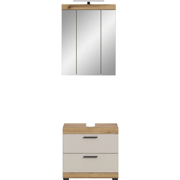 Badezimmer-Set >Scout< in Evoak Oak / Kaschmir - 60x191x34cm (BxHxT) – Bild 2