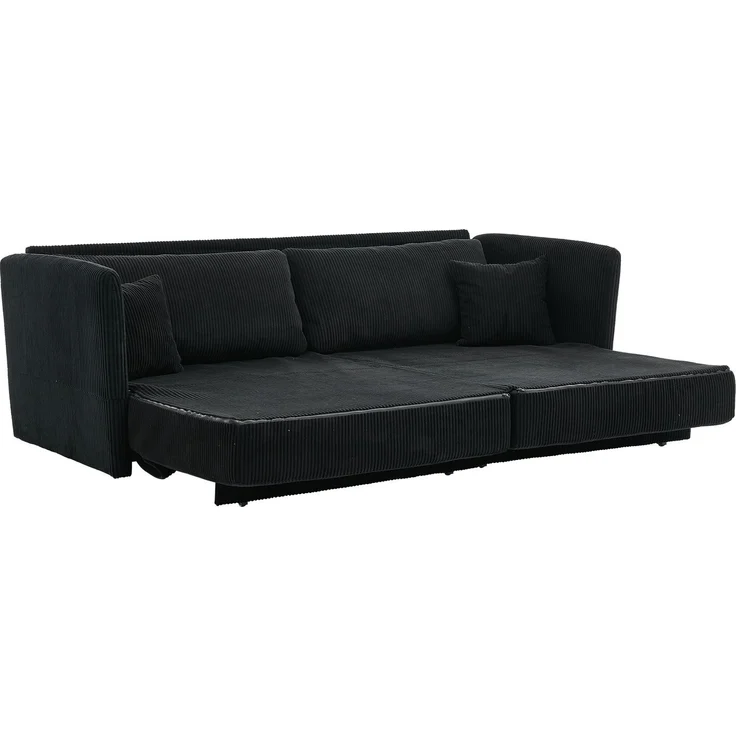 ZUBALIYA Schlafsofa 69.00x23.00 cm, mit Cordbezug, für Wohnzimmer und Apartments, mit stabilem Untergestell, Beige – Bild 16