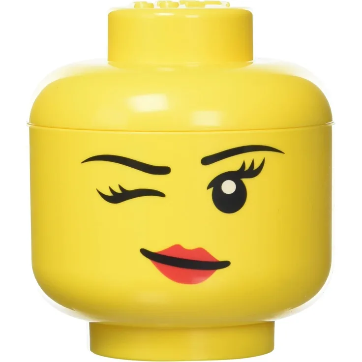 Room Copenhagen 'LEGO Storage Head Whinky' Aufbewahrungsbox gelb mini