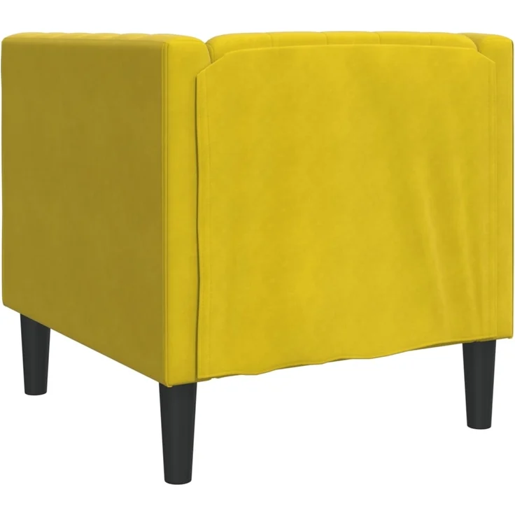 vidaXL Chesterfield-Sessel Gelb Samt 372679 – Bild 5
