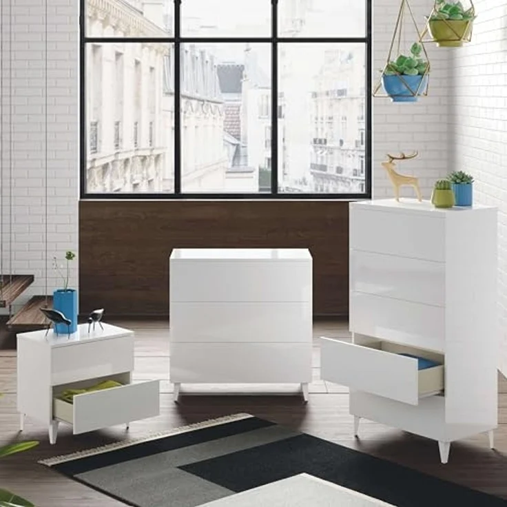 Calicosy Kommode 5 Schubladen Loft - L61 cm - Weiß – Bild 5