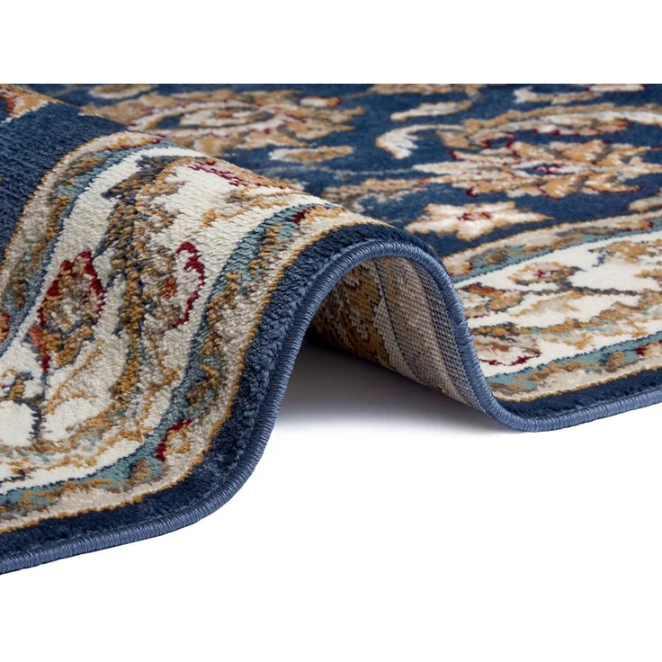 HANSE Home 'Reni' Teppich, rechteckig, Höhe: 8 mm, Orientalisch, Kurzflor, Blau Creme, 80 x 240 cm (Rechteckig) – Bild 3