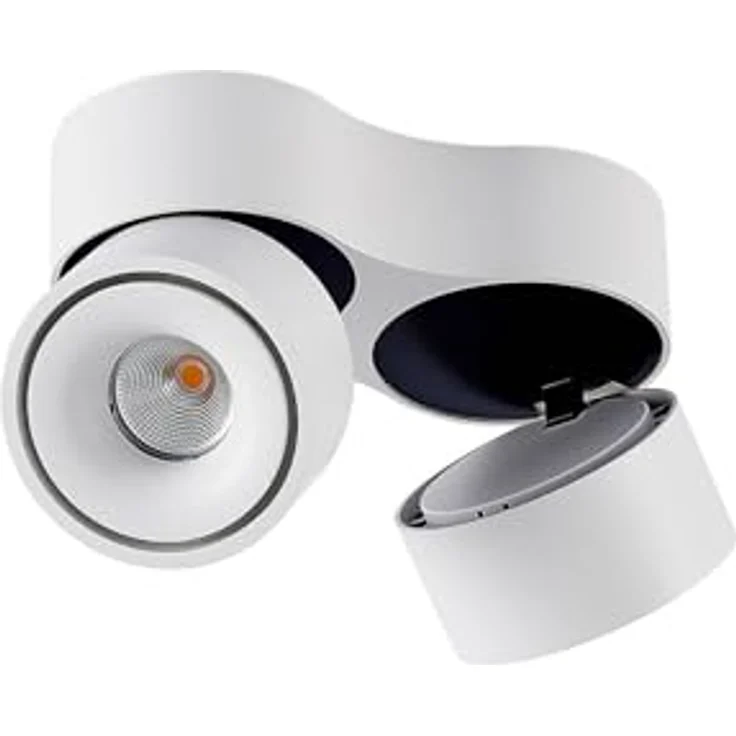 Arcchio LED Deckenlampe Rotari, 2-flammig in Weiß aus Aluminium, moderne Deckenleuchte für Wohnzimmer, Esszimmer, Flur und Küche – Bild 1