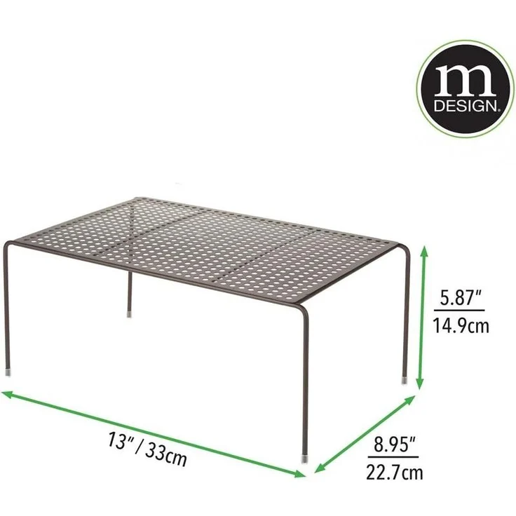 mDesign Küchenablage Geschirr Organizer 2er Set Küchenregal 33 x 22,7 x 14,9 cm – Bild 2