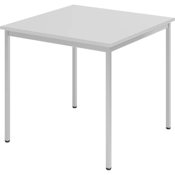 bümö Tisch klein, Multifunktionstisch, 80 x 80 cm in grau - Beistelltisch, Bistrotisch, Esstisch, Pausentisch, Mehrzwecktisch Tischsystem für Warteraum, Pausenraum & Co, VS08-5 – Bild 1
