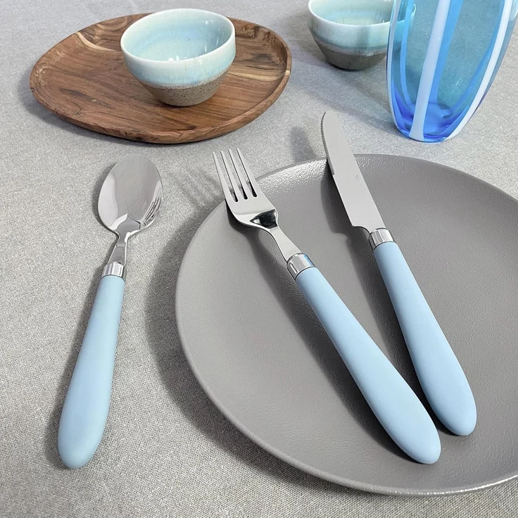 PINTINOX Besteck-Set Daisy 0 (24-tlg), 6 Personen, Edelstahl 18/0, Kunststoff, mit farbigem Kunststoffgriff – Bild 3