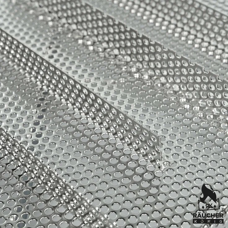 Räucher König Metall Kaltraucherzeuger Single Gr. L, Edelstahl Silber 27,5 x 27,5 x 4,5 cm – Bild 8