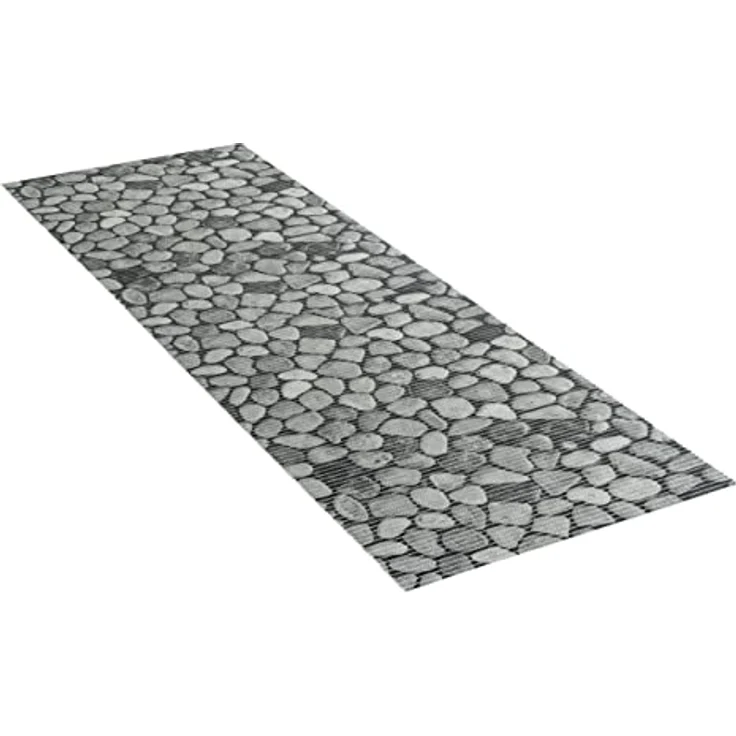 WENKO Badematte Sassi, 65 x 200 cm, rutschfest, pflegeleicht, Stein-Look, für Bad, Küche und Außenbereich – Bild 3