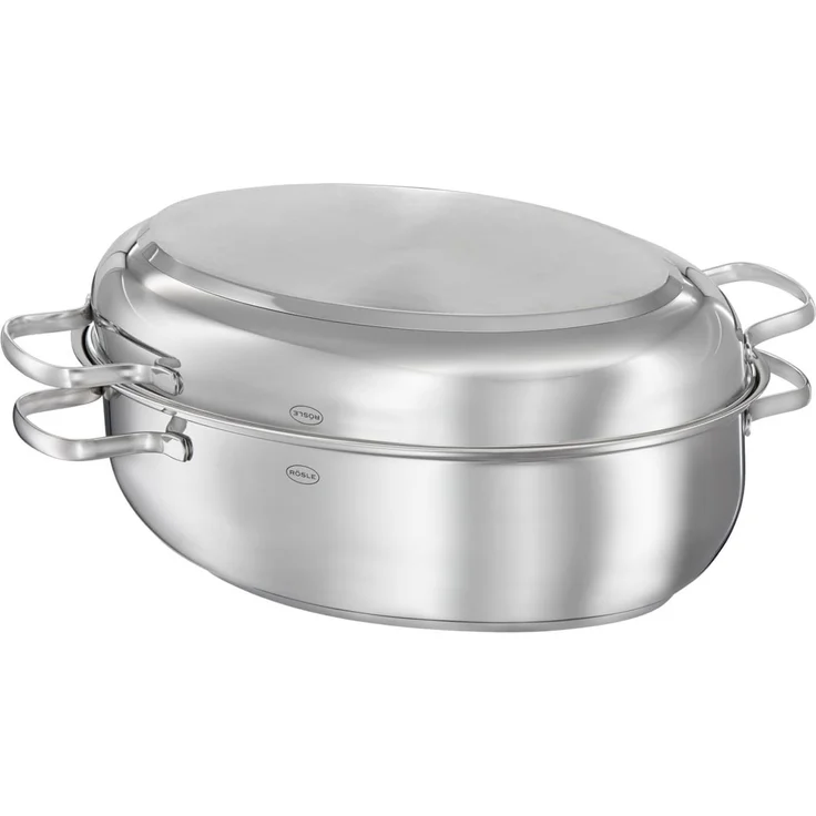 Rösle Bräter Oval PUREELEMENTS Edelstahl Deckel ProCeraPlus – Bild 1