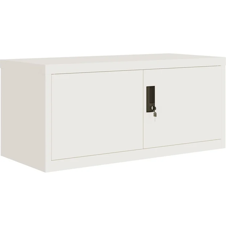 vidaXL Aktenschrank Weiß 90x40x220 cm Stahl 3188314 – Bild 2