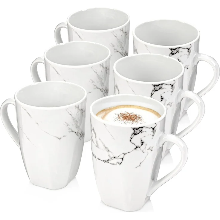 SÄNGER Kaffeebecher Set Bilgola Marmor 6 teilig – Bild 1