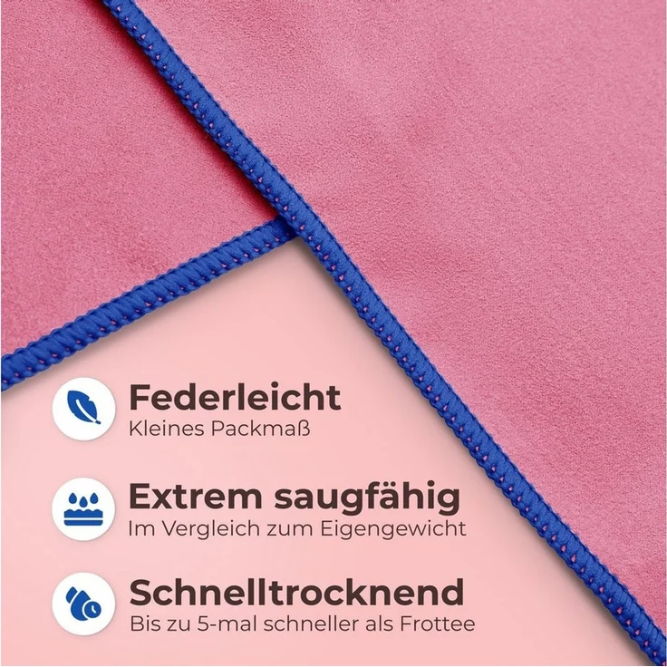 NirvanaShape Sporthandtuch Mikrofaser Handtuch, Microfaser Handtücher als Reisehandtuch, (Set), Microfaser Handtuch als Strandtuch oder Fitneesshandtuch – Bild 2
