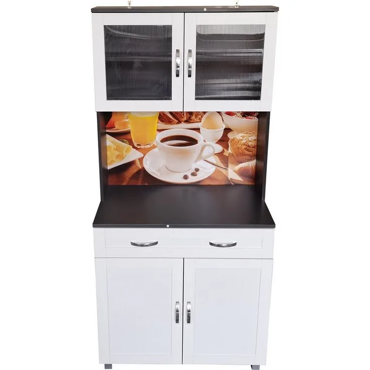 HTI-Living Hochschrank Küchenbuffet 1 Schublade Blanca Bistro (Stück, 1-St, 1x Schrank Blanca, ohne Dekoration) Küchenschrank Hochschrank