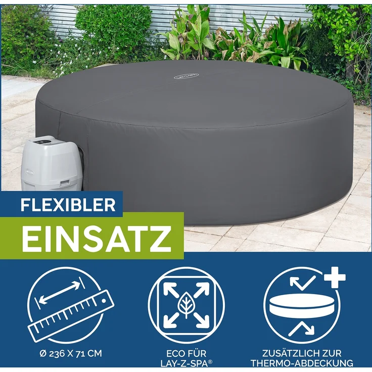 LAY-Z-SPA® Xtras EnergySense™ Plus Thermo-Komplettabdeckung Ø 236 x 71 cm, rund – Bild 5