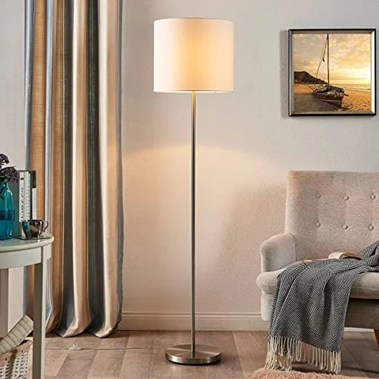 Lindby Stehlampe Parsa, Weiß IP20, 1 x 15 W LED – Bild 3