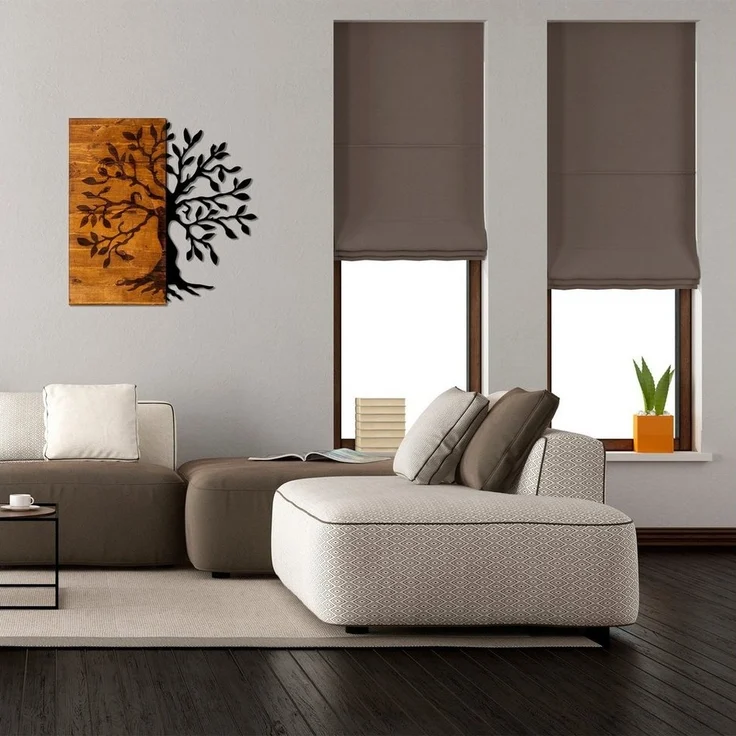 Wallity Wanddekoobjekt 50% WOOD (Thickness: 3 cm) / 50% METAL, 58 x 58 cm L1280 – Bild 2
