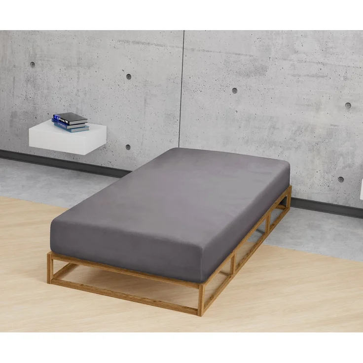 biberna Feinjersey-Spannbetttuch 0077144, silbergrau, 1x 60x120 cm - 70x140 cm – Bild 3