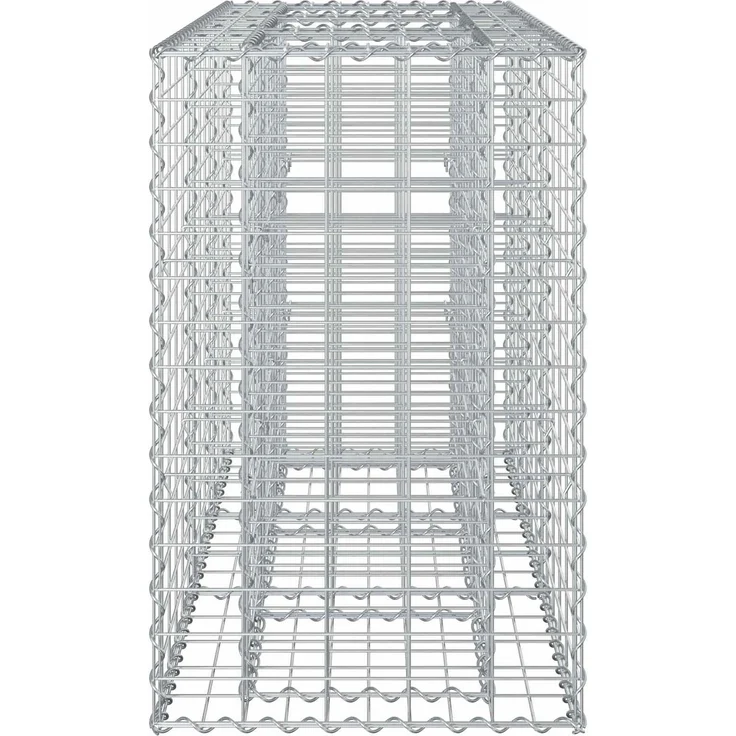 vidaXL Gabionen-Hochbeet 130 x 50 x 80 cm Verzinkter Stahl Silber 42033328 – Bild 7
