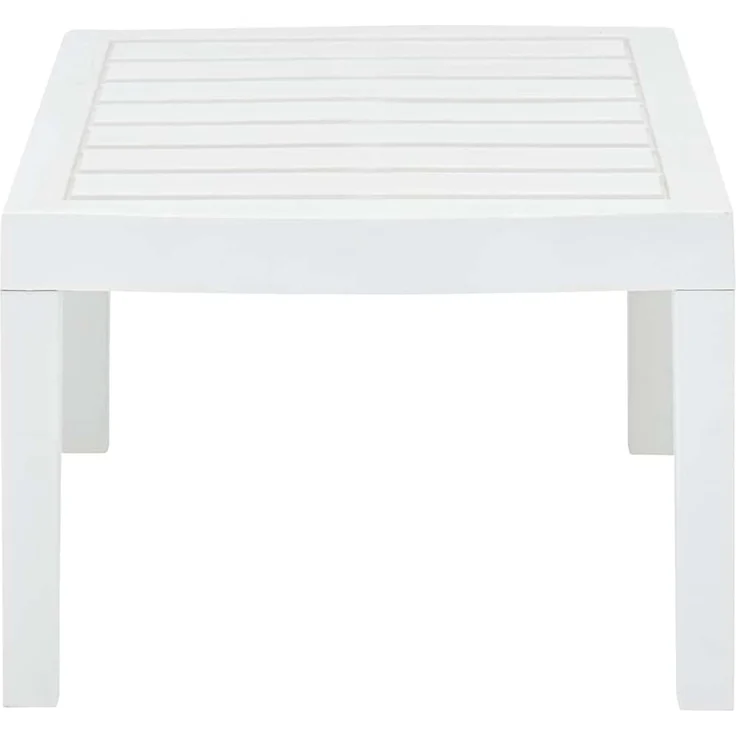 Gartentisch, Balkontisch, Beistelltisch Weiß 78x55x38 cm Kunststoff – Bild 3