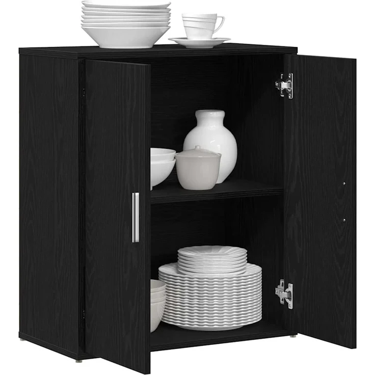 vidaXL Sideboard Schwarze Eiche 60x31x70 cm Holzwerkstoff 869143 – Bild 3