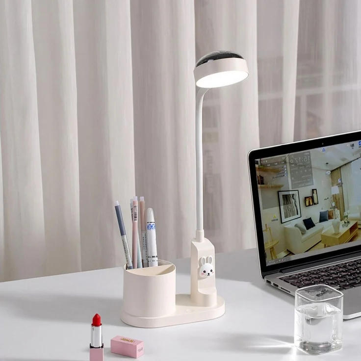 Novzep Nachtlicht LED-Stifthalterleuchte, dimmbare Projektion verstellbarer Lichtmast – Bild 1
