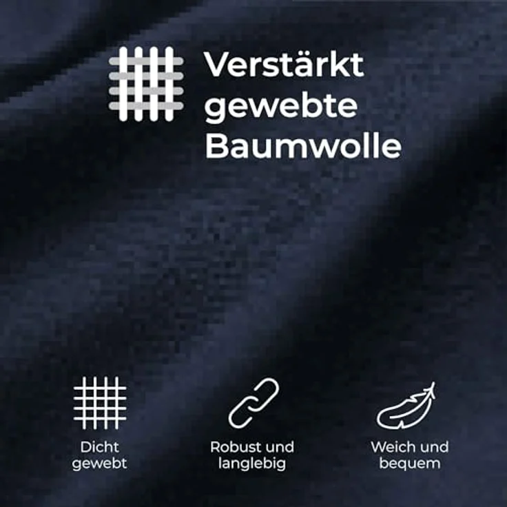 Kissenbezug 40x145 Baumwolle Renforcé (2er-Set) - Dunkelblau - Dicht gewebt mit 57 Fäden/cm² - Kissenbezug 40x145 cm - Oeko Tex Zertifiziert - Dreamzie – Bild 6
