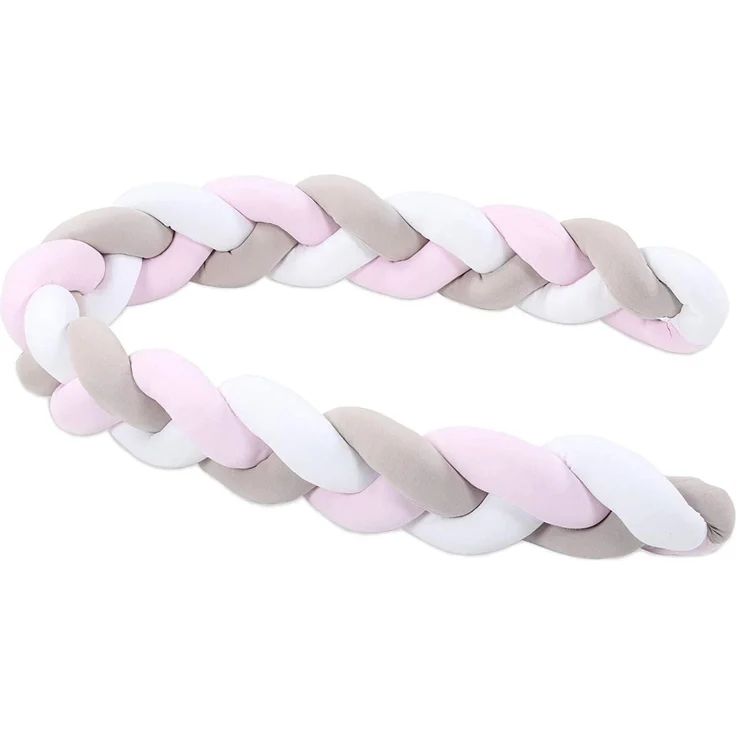 Tobi babybay Nestchenschlange geflochten weiß/beige/rosé – Bild 1