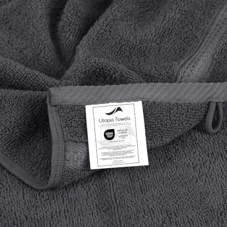 Utopia Towels Gästetücher, 30 x 50 cm, Grau, 10er-Pack | mit Aufhängeschlaufe, 100 % Baumwolle, Handtücher, weiches und saugfähiges Gästetuch-Set, schnell trocknende Waschlappen – Bild 7