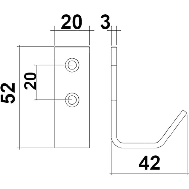 SO-TECH® Garderobenhaken Kleiderhaken ALBA BA 20 mm Garderobenhaken echt Edelstahl (5 St) – Bild 5