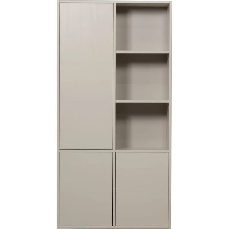 Schrank Meggy aus Kiefernholz, modern mit Push-to-Open, hellgrau, FSC-zertifiziert, 108 cm breit – Bild 3