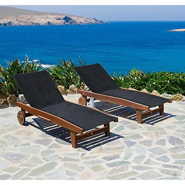 Beautissu Handtuch Marbella für Sonnenliege Anthrazit, 200 x 70 x 0.5 cm – Bild 6