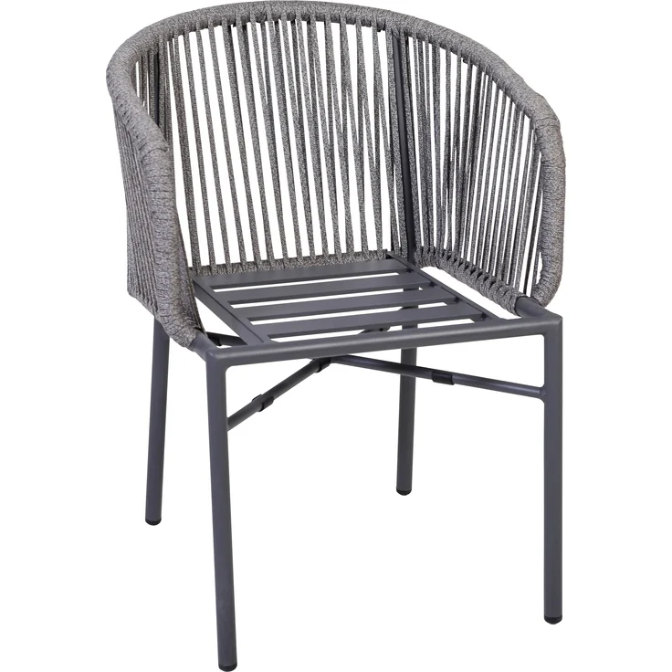 greemotion Stapelsessel Calgary, Gartenstuhl, komfortabel, Aluminium, inkl. Kissen, silber/grau – Bild 4