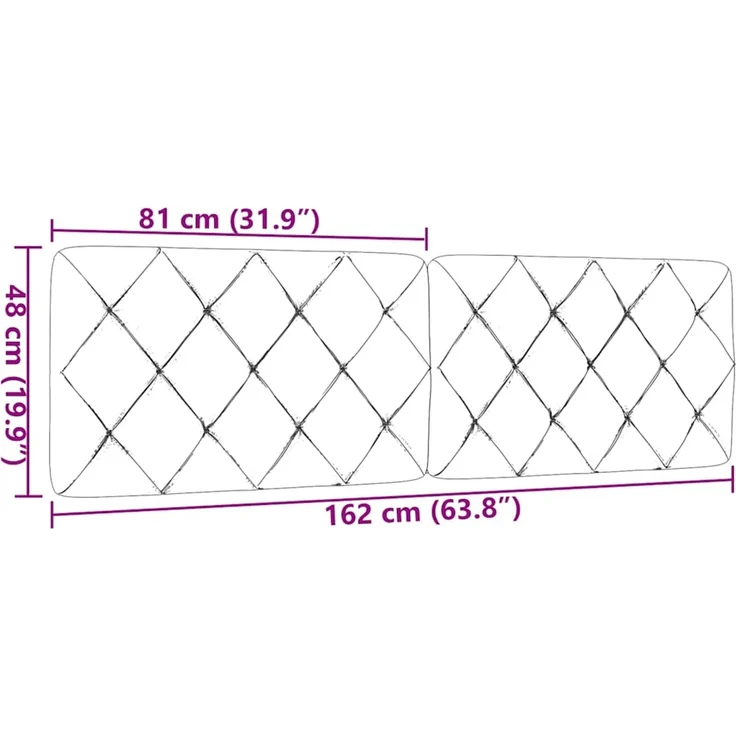 vidaXL Kopfteil-Kissen Hellgrau 160 cm Stoff Grau – Bild 8