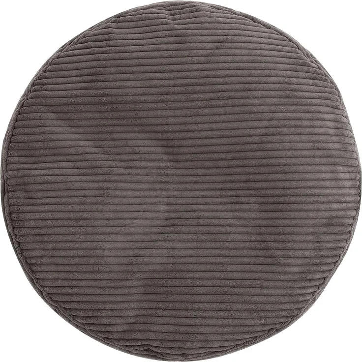 Icon Frankie Hocker, Dunkelgrau, Flauschiger Cord Stoff, Sitzsack Cord, Sitzpuff Hocker mit Füllung, Fußhocker für das Wohnzimmer, Deko Wohnzimmer – Bild 4