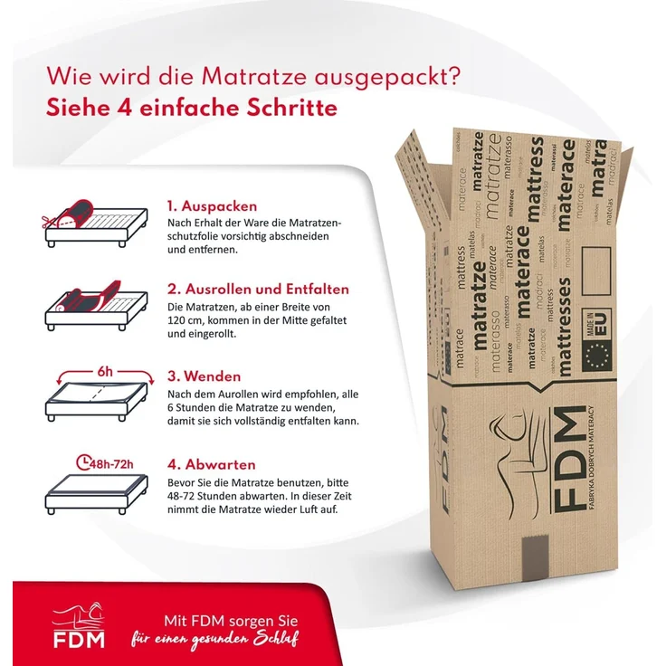 Kindermatratze BABY CARE Matratze 80x180 90x180 90x190 90x200 cm & weitere Größen, FDM, 9 cm hoch, (Babymatratze, waschbarer Bezug), Wendematratze mit zwei unterschiedlich festen Liegeseiten – Bild 11